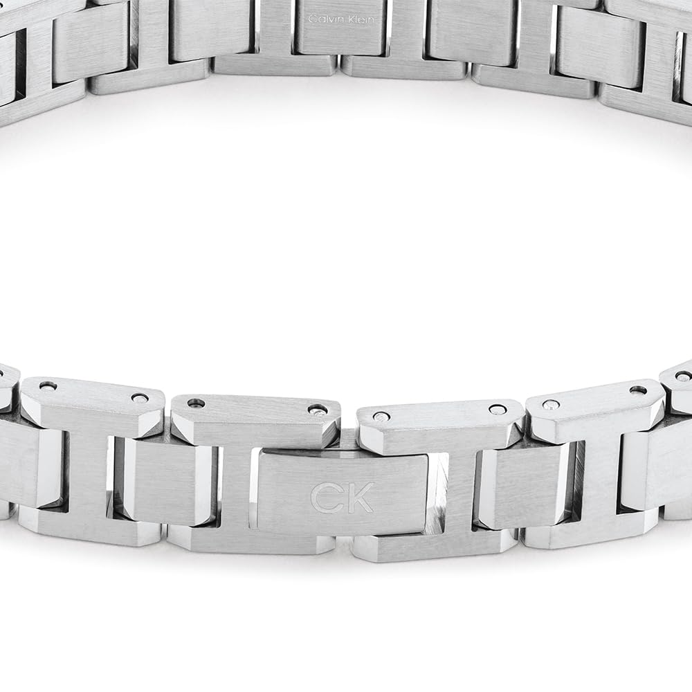 Calvin Klein Męskie bransoletki z ogniwami kolekcja NETWORK ze stali nierdzewnej, Jeden rozmiar, Stal nierdzewna, Bez kamieni szlachetnych