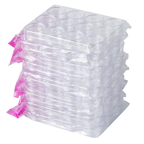 Lawei 108 Stück Döschen Kosmetikbehälter Leerdose Klar Tiegel mit Deckel für Kosmetik Lippenbalsam Creme Straßstein… – Bild 6