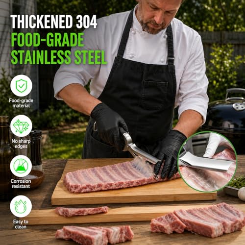 Stainless Steel Rib Tool with Ergonomic Handle