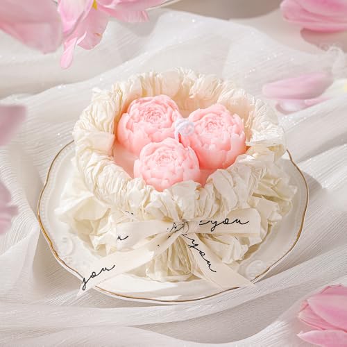 Bougie bouquet floral le cadeau pour femme idéal en forme de rose