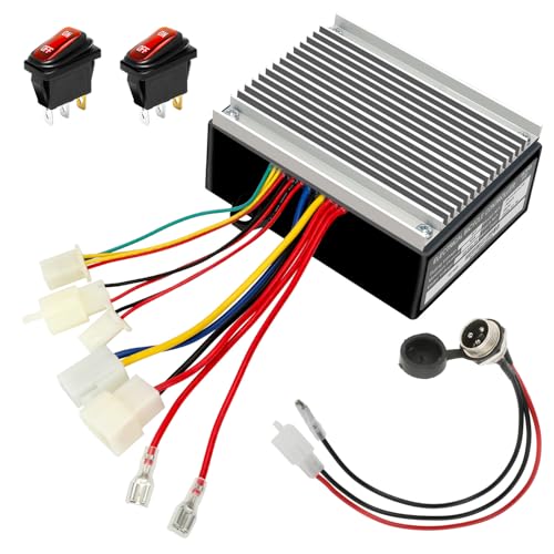 EOPOAYI 24V Control Module Kit Replacement for Razor MX350 V33-36 Dirt Rocket E200 V24+ E300 E300S V20+ Electric Scooter Pocket Mod, E300 Speed Controller with On Off Switch Charger Port