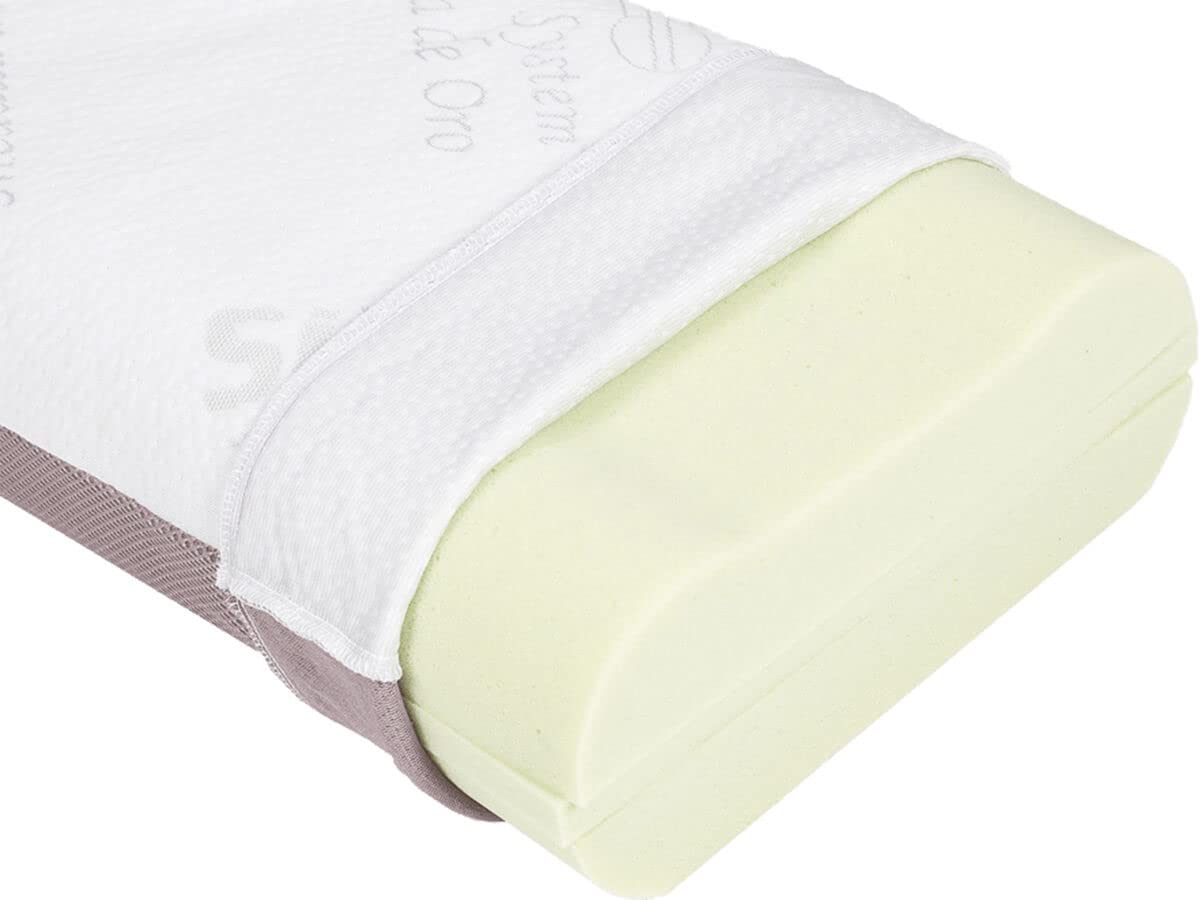Ciberdescans Almohada Multitalla de Viscoelástica Soja desenfundable. Múltiples Alturas (70 cm)
