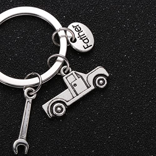 ABOOFAN Chaveiro para o dia dos pais Chaveiro para presente com chave de memória de pai com etiqueta