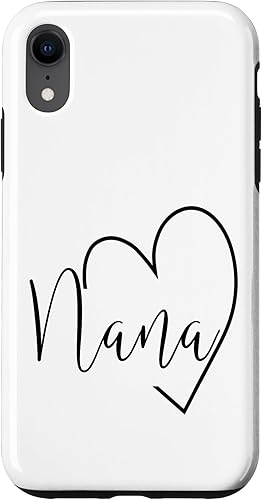 Nana Heart for Women Grandma Christmas Mother's Day Case for iPhone XR