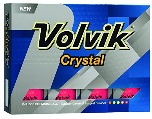 Volvik 2016 Golf Balls (Dozen), Crystal Pink
