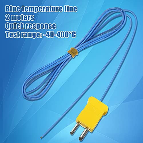 Image of 2 Meter K-Type Temperature Sensor Mini-Connector Probe Sensor Temperature Sensors Measure Range -40 to 400 Degrees Celsius (-104 to 752 Degrees Fahrenheit) for Thermocouple Sensors(20 Pieces)