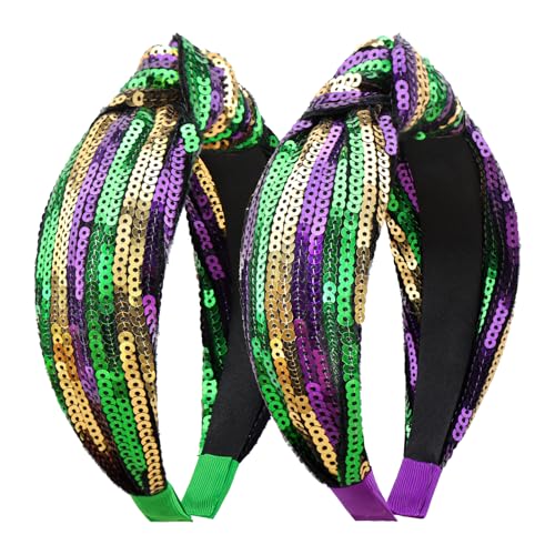 2Pcs Mardi Gras Outfit for Women Parade Hair Accessories Glitter ...
