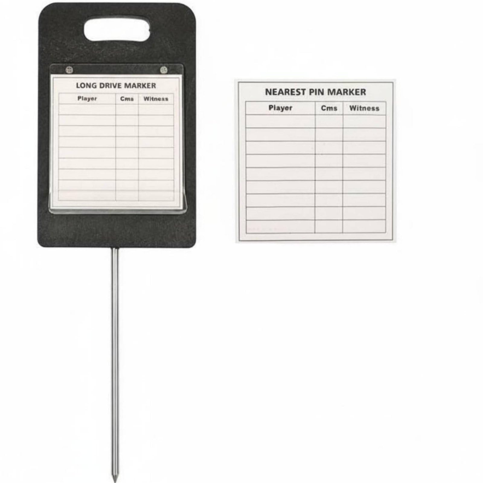 Marqueur de Compétition Golf, Panneau de Score de Golf, Facile à Planter, Couvercle Acrylique Anti-Vent, Piquet Marquage Résistant aux Intempéries pour Golfeurs