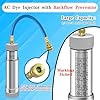 Boltigen AC Oil Injector Kit for R1234YF, R134A, R410A-HVAC Dye Oil Injector with 1/4" SAE Connector, AC Dye Injector Tool Set, for R134A R1234YF R410A Refrigerant System #2