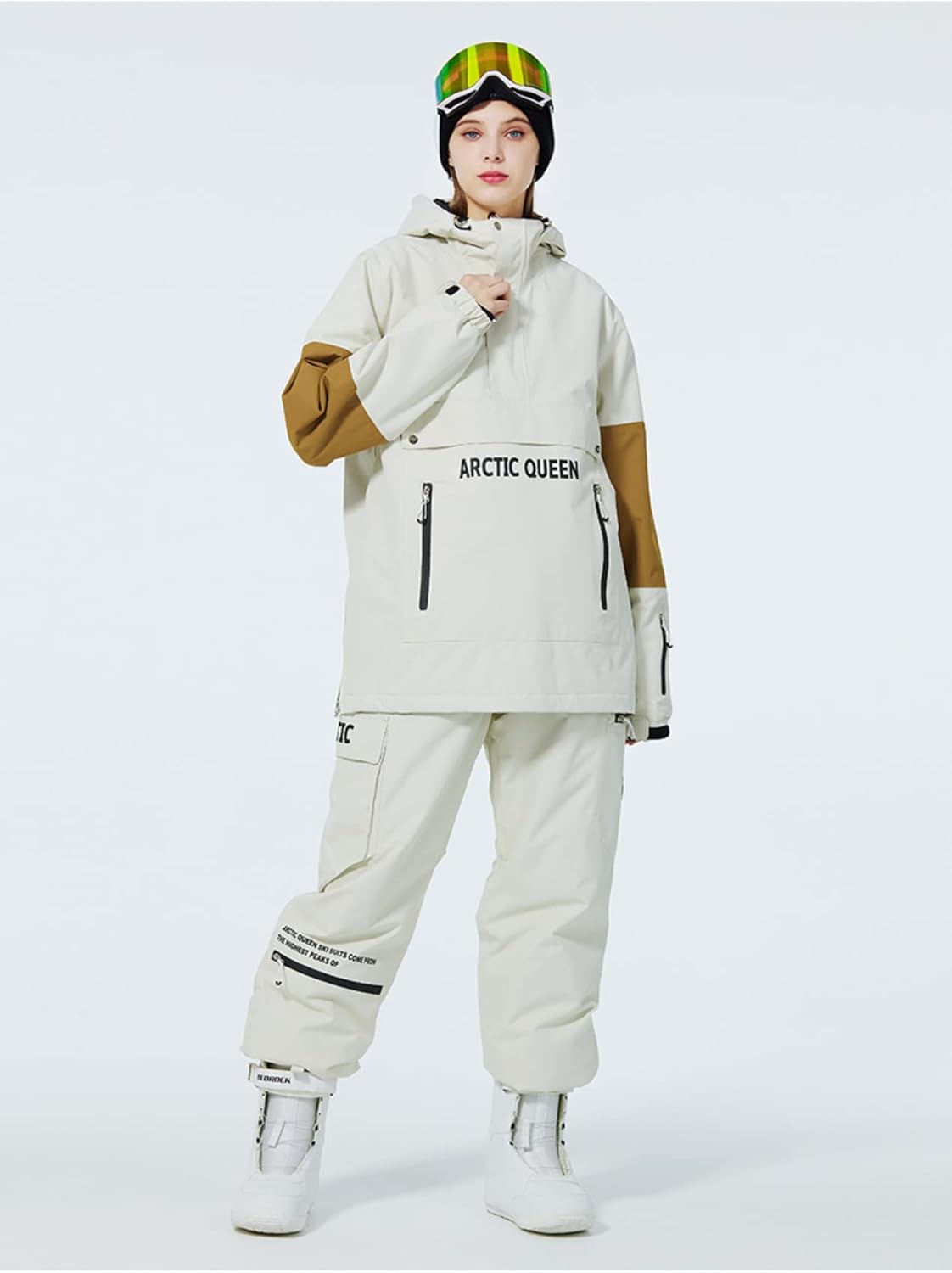 超美品】耐水圧20000mm ノアム スキーウェア160 メンズSレディースM