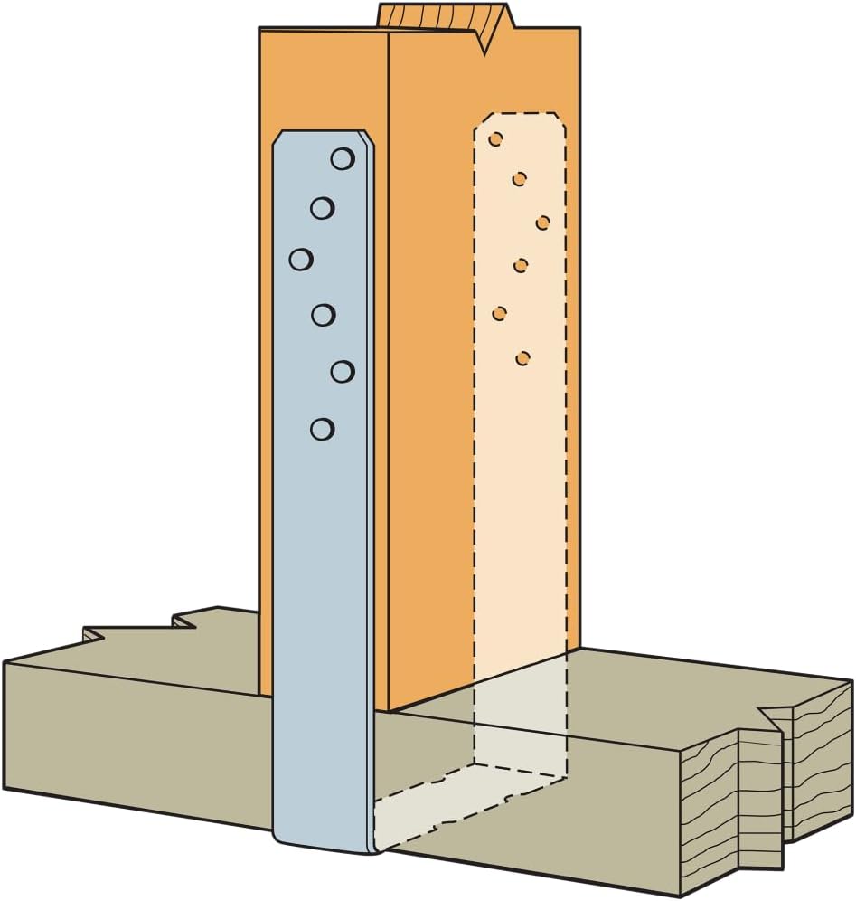 Simpson Strong-Tie SPH6 SPH 5-9/16 in. x 9-1/4 in. Galvanized Heavy-Duty Stud Plate Tie (Pack of 100)