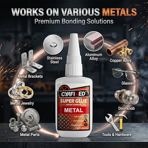 Image of Metal CA Super Glue 60g, Heavy Duty Clear Repair Jewelry, Stainless Steel