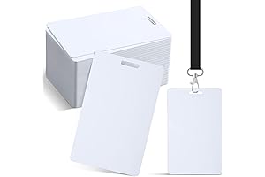 100 Pieces of White PVC Badge Cards