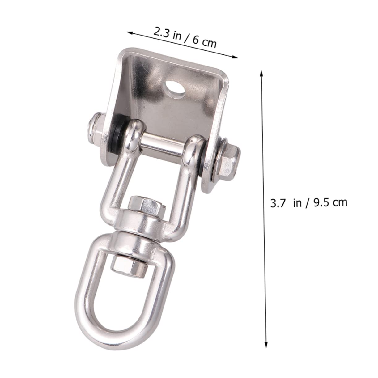 HEMOTON 1 Set Stainless Steel Swing Hook Durable Hammock Fixing Accessories for Secure Hanging Smooth Rotating Design for Swings Gymnastics Rings and Punch Bags