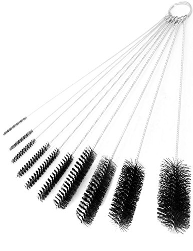 hometools. EU botellas de cepillos de limpieza Set | para pajitas, joyas, manguera, boquillas, modelismo, 25 – 2 mm, corta Cepillos de cabeza, 10 unidades