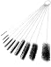 Produktbild HomeTools.eu® - Flaschen-Bürsten Set, Reinigungs-Bürsten Für Flaschen, Schmuck, Schläuche, Trinkhalme, Düsen, Modellbau, Bürsten-Set mit kurzem Bürsten-Kopf, 2mm bis 25mm, 10er Set