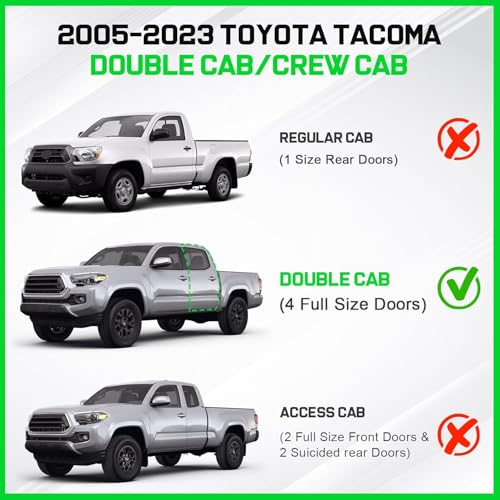 Estribos de acero para Toyota Tacoma 2005-2023 Doble Cab miniatura 3