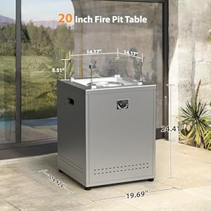 Firepittablepropanesmokelessfirepitoutsideheaterpatiowithlavarocksglasswindguardandcover20squarefirepittableforbalconygardenoutdoorcampingdeckbackyardgrey Urban Country Home Decor Fire pit table propane smokeless fire pit outside heater patio with lava rocksglass wind guard and cover20 square fire pit table for balcony garden outdoor camping deck backyardgrey urban country home decor