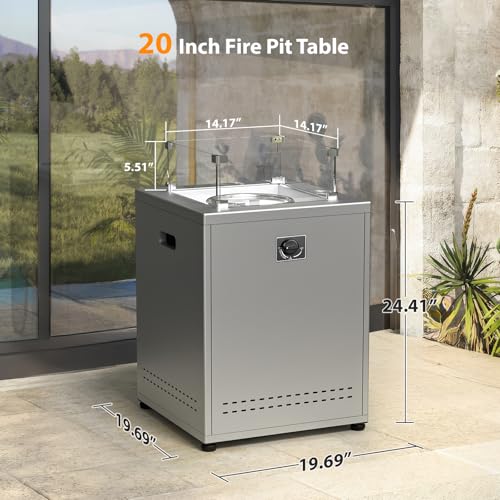 Firepittablepropanesmokelessfirepitoutsideheaterpatiowithlavarocksglasswindguardandcover20squarefirepittableforbalconygardenoutdoorcampingdeckbackyardgrey Urban Country Home Decor Fire pit table propane smokeless fire pit outside heater patio with lava rocksglass wind guard and cover20 square fire pit table for balcony garden outdoor camping deck backyardgrey urban country home decor