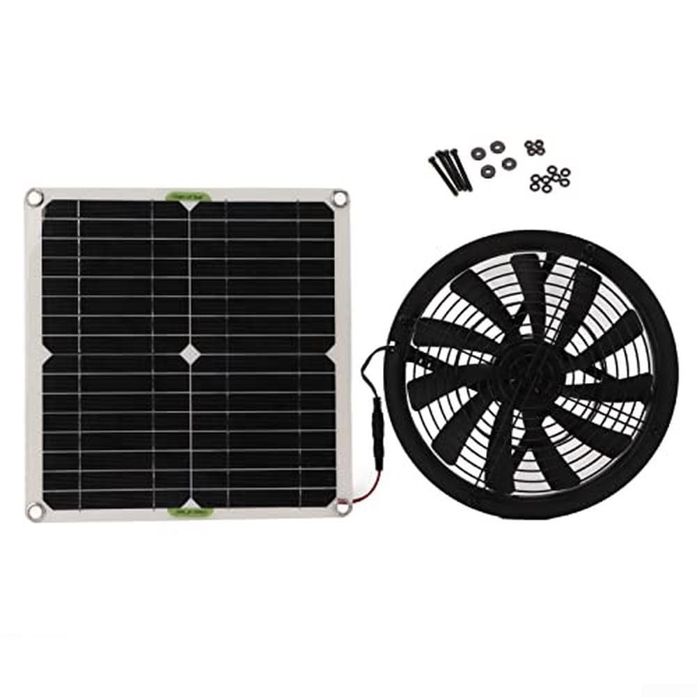 Ventilador solar de 12W impermeable para evitar moho en yates y sobrecalentamiento en caravanas