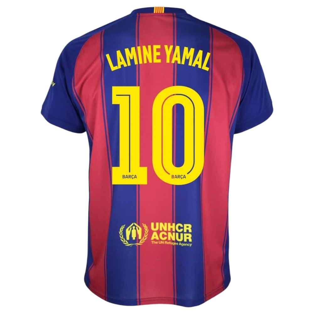 FCB FC Barcelona Maglietta Lamine Yamal 25/26 | 1ª Attrezzatura per Adulti | Replica Ufficiale Stadio con Nome e Dorsal del Barça