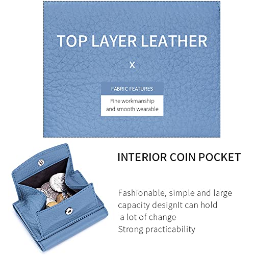 Card Fraud Folding Mini Wallet Vegan Mini Wallet for Women Leather RFID Card Holder Card Fraud Folding Wallet, Rose, One Size2