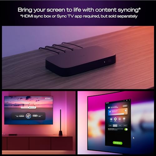 Image of Philips Hue Play Table Lamp, RGBWWIC LED, 23.6 inch, White Ambiance, Multicolor Gradients, Smart Lighting, Alexa, Google Home, Apple Home, TV Sync Requires Hue Bridge and Sync Box (Both Sold Separately)