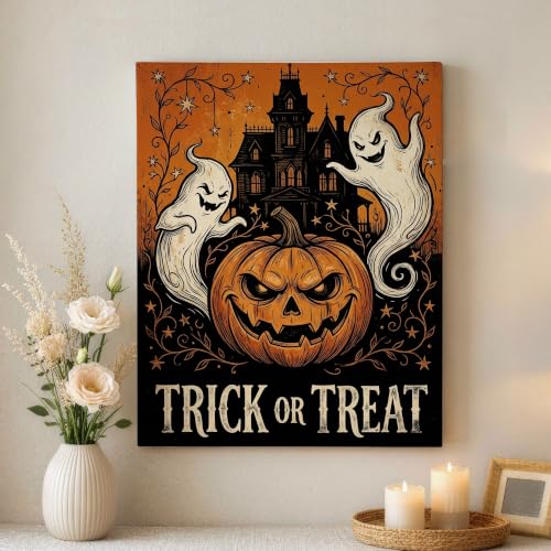 Lienzo decorativo de 40,6 x 50,8 cm con diseño de fantasma ideal para renovar tus paredes