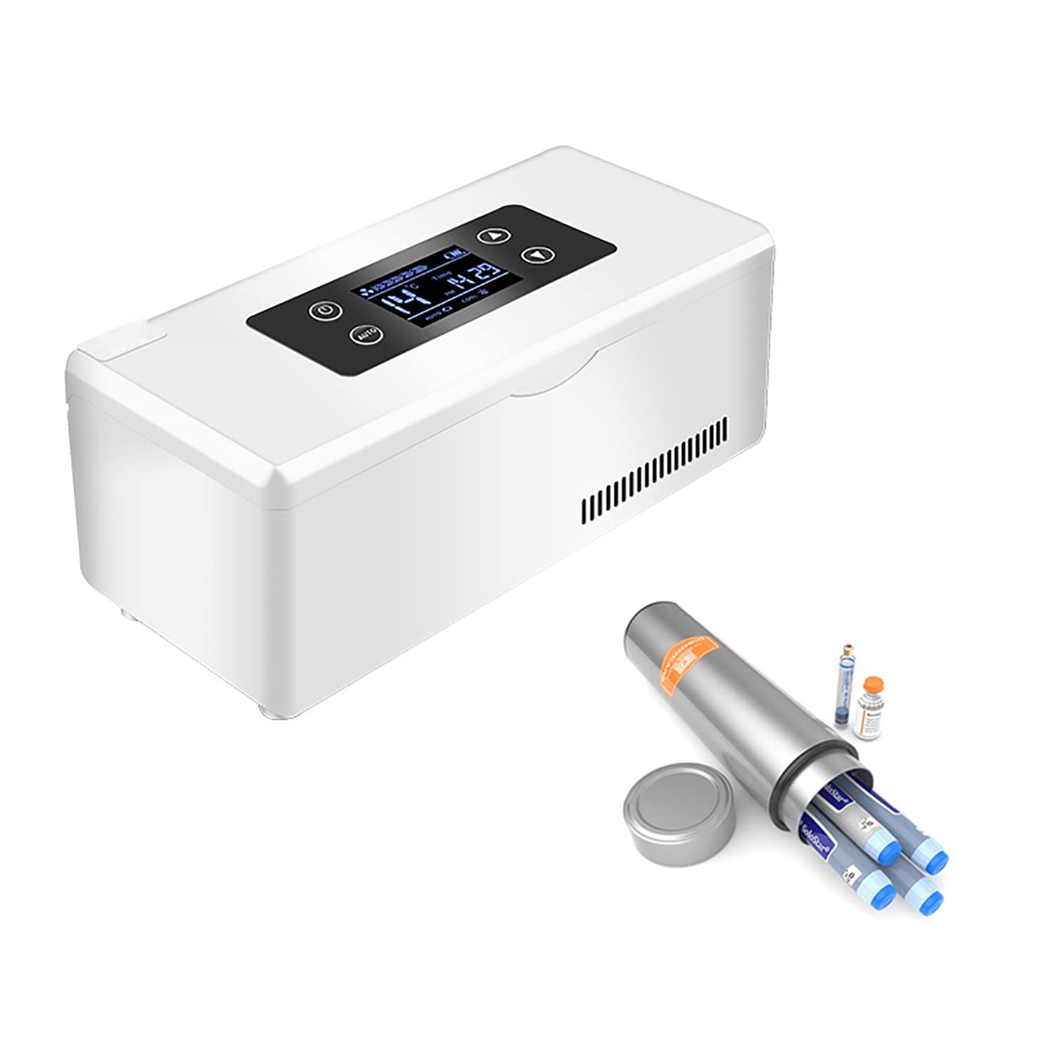 Mini dispositivo di raffreddamento per insulina, frigorifero portatile per farmaci 2-8 ℃ frigorifero diabetico, custodia da viaggio scatola di raffreddamento per medicina costante intelligente, per