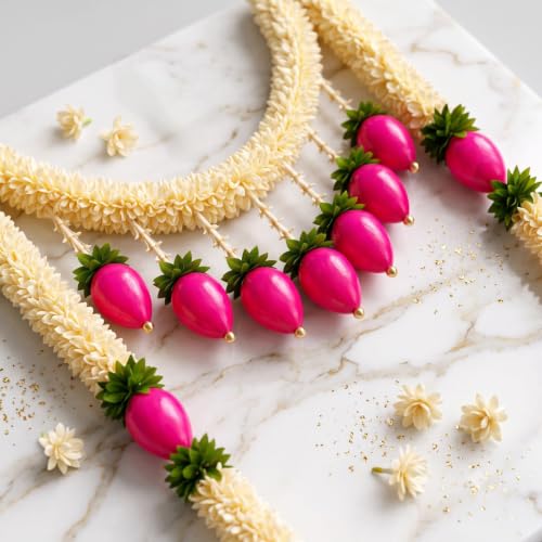 Image of iHandikart Handmade Gajra Lotus Bud Toran for Entrance 48 x 48 Inch | Artificial Flower Bandarwal | Decorative Garland for Home Decor, Pooja Room, Diwali, Wedding, Housewarming & Festive Decoration