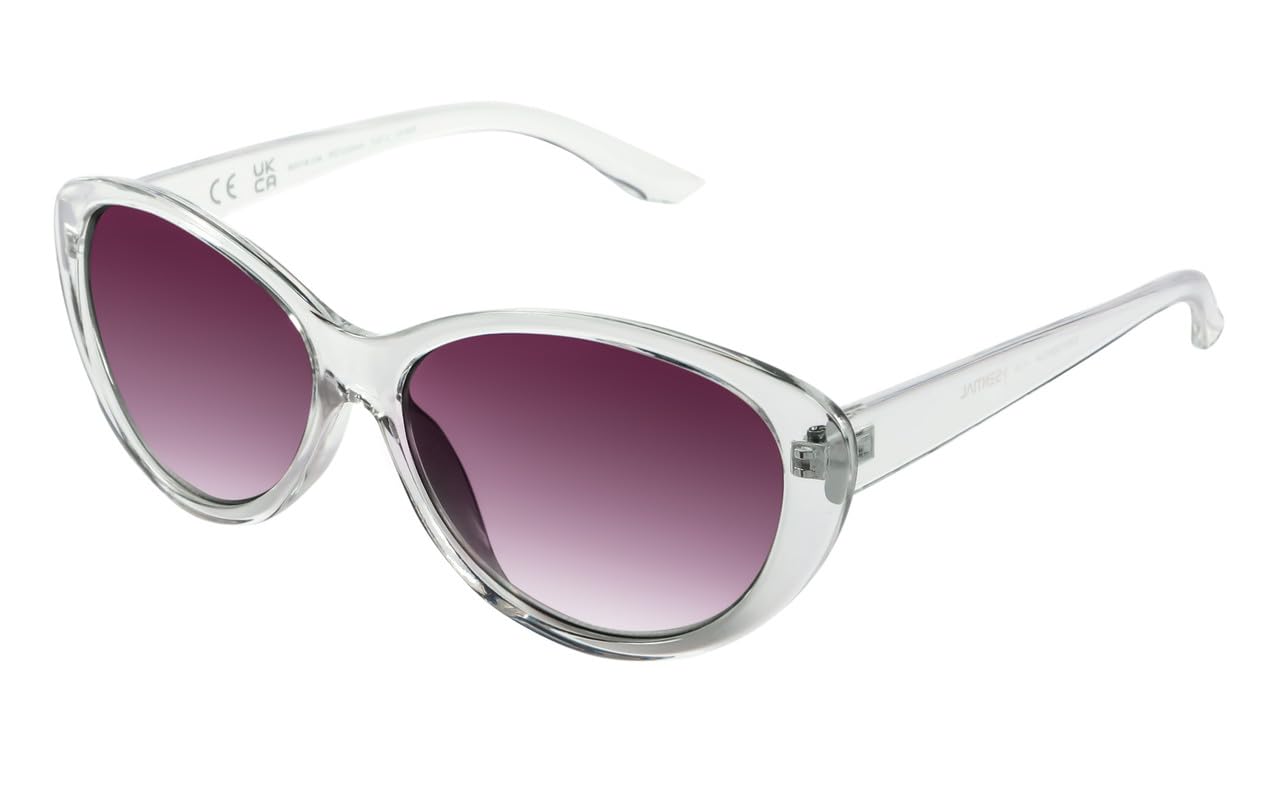 I-Sential Women's Translucent/Clear Reading Sunglasses Designer Frame Uv400 Sun Readers Tinted Glasses & Case 1.75