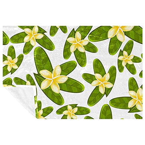 Couverture douce et chaude plaid imprimé tropical 150x100 pour lit
