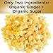 Organic Diced Ginger, USDA Certified, Non-GMO, Kosher, Dehydrated Ginger Pieces, No Additives, Perfect for Cooking, Baking & Tea, All Natural, Ideal for Recipes, Smoothies & Infusions in Resealable Bag 8 oz