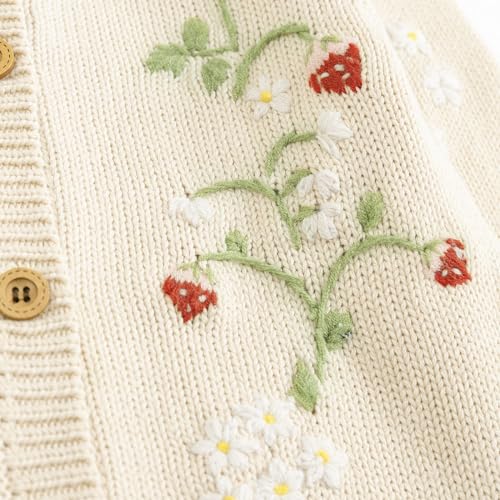 Image of Simplee kids Baby Girl Thin Sweater Solid White Pink Cardigans for Toddler 0-3Years