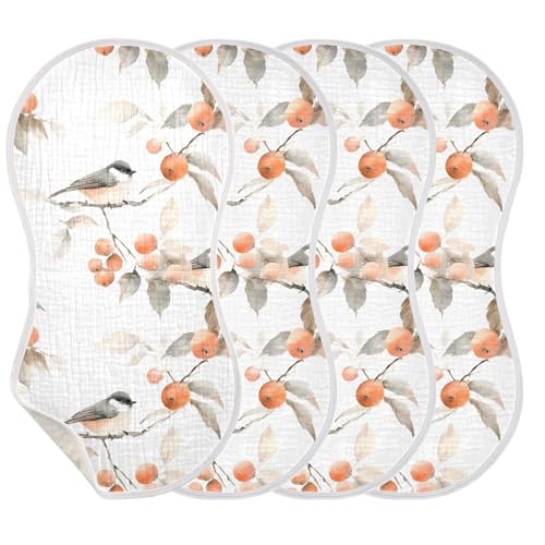 xigua Bird Baby Burp Cloths for Newborn Boys and Girls 2 Pack, Soft & Absorbent Cotton Baby Burp Cloth, Baby Washcloths, Newborn Towel, Burp Rags3