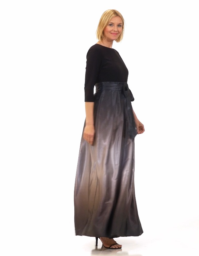 slim fit dress slacks SL Fashions 3/4-Sleeve Ombre Gown - Navy/Wedgewood main image 1