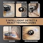 Shark PowerDetect 2-in-1 Robot Vacuum and Mop with NeverTouch Pro Base. Self-Empty, Self-Refill & Self-Clean, Robot Vacuum and Mop with Bagless RV2820ZECA (Canadian Version)