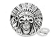 CRAFTMEmore 1-3/8 Inches Indian Head Skull Concho Screw Back Tribal Cheif Conchos Leathercraft Decorations Pack of 2 HQR106 (Antique Silver)