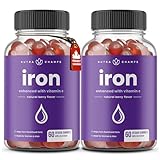Iron Gummies 20mg Per Serving | Chewable Iron Supplement with Vitamin C for Gentle Absorption | For Women, Kids & Toddlers | Prenatal Gummy Supplement for Energy & Immune Support | Vegan & Non-GMO | 120 Gummies