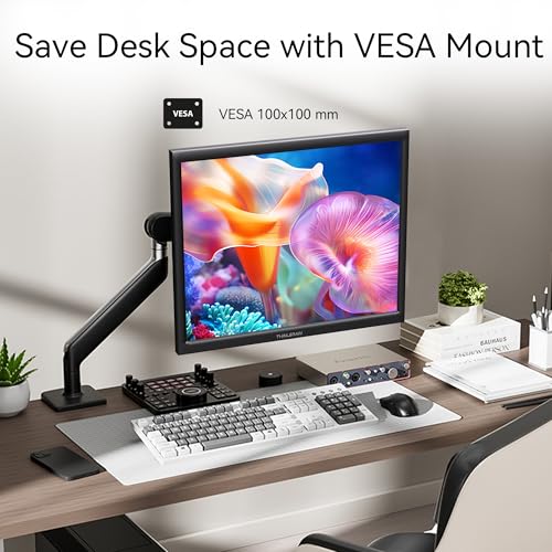 Image of 17 Inch Computer Monitor, 4:3 1280x1024 Small Desktop Square Monitor with VGA HDMI, VESA Wall Mountable, Built-in Speakers for Office POS Raspberry Pi Industrial