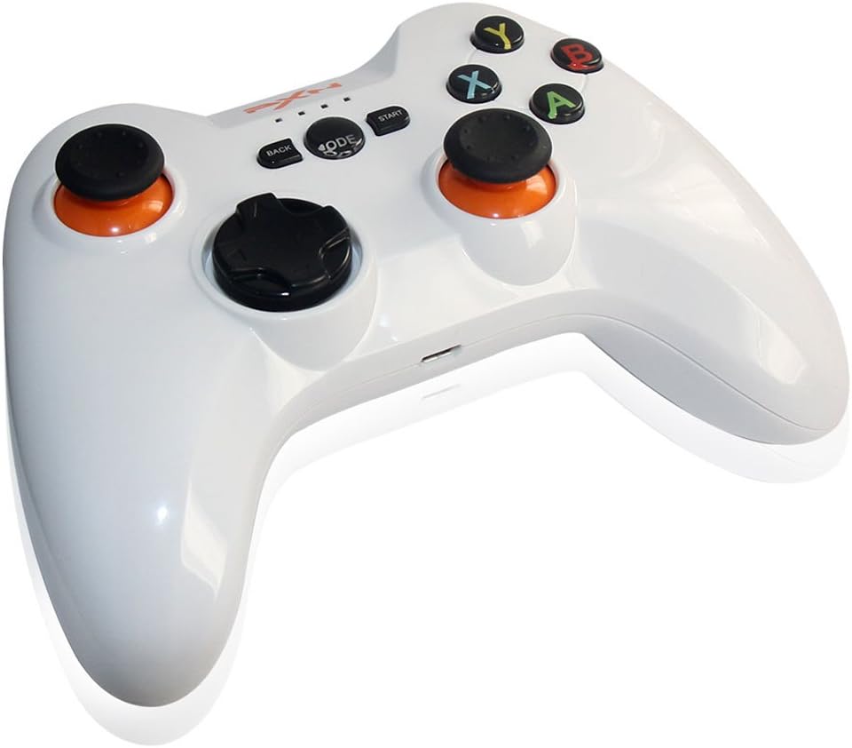 PXN 9613 2.4Ghz Wireless Gamepad Controller for Android TV BOX Smartphone Tablet PC Windows VR | Dual Vibration | Joypad Controller(White)