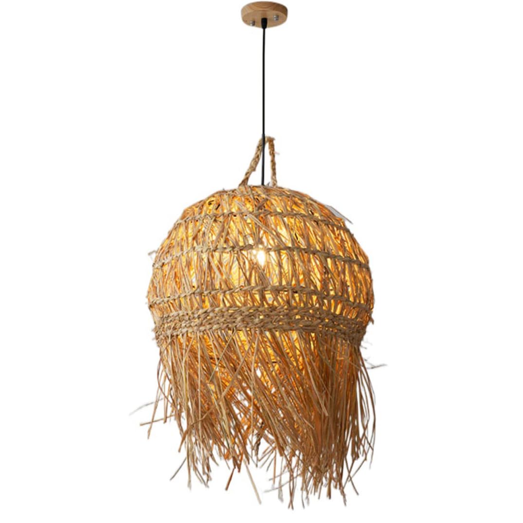 Lampe rustique japonaise en rotin pour illuminer votre salle à manger