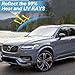 Custom Fit XC90 Windshield Sunshade for 2016 2017 2018-2024 2025 2026 Volvo XC90 SUV Interior Accessories Front Window Shield 210T Silver Coating Cover for Windshield Sun Visor Protector Blocks UV