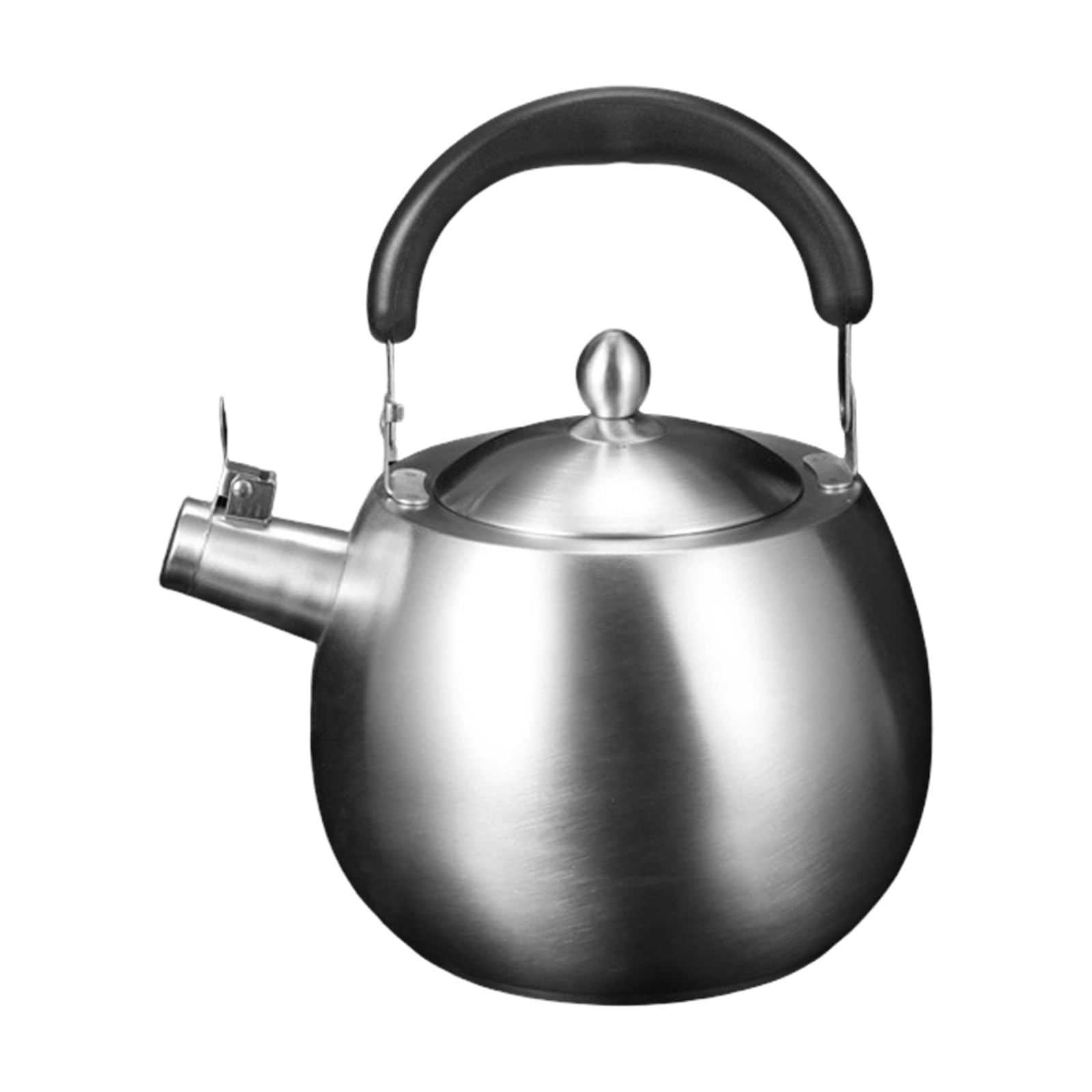Induktionsbereiter Teekessel aus Edelstahl mit Pfeifauslauf, verdickter Körper, täglicher Warmwasserboiler für Heimküchen, Herdkessel, Induktions Teekessel aus Edelstahl mit Pfeifauslauf, Wasserkocher