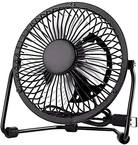 ISDI Ventilador USB de escritorio portátil, Mini enfriador giratorio de 180 grados para ordenador, PC, portátil y Notebook (negro)