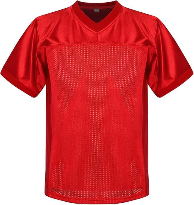 Youth Blank Football Jersey Athletic Football Practice Jersey Hip Hop Sports Shirt for Kids