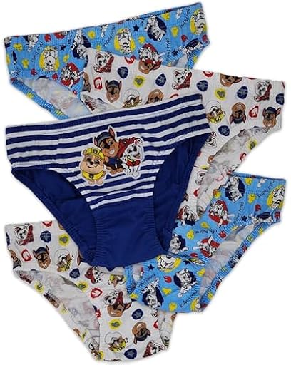 Paw Patrol - Chase, Marshall & Rubble - Calzoncillos Niño Algodón Ropa Interior Paquete de 5-3-4 Años: 104cm | Ya disponible en tu tienda friki favorita! En mundofriki.es!