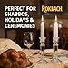 Rokeach Standard Shabbat Candles, 72 Count | White Paraffin Wax Sabbath Candles | 3-Hour Burn Time