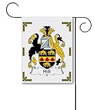 Hill Coat of Arms/Hill Family Crest 11 X 15 Garden Flag – Made in the U.S.A.
