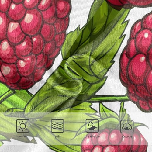 Raspberries Green Leaves Floral Panties Little Girl Toddler Girls Underwear Cotton Aesthetic Kids Briefs Undies 2t3